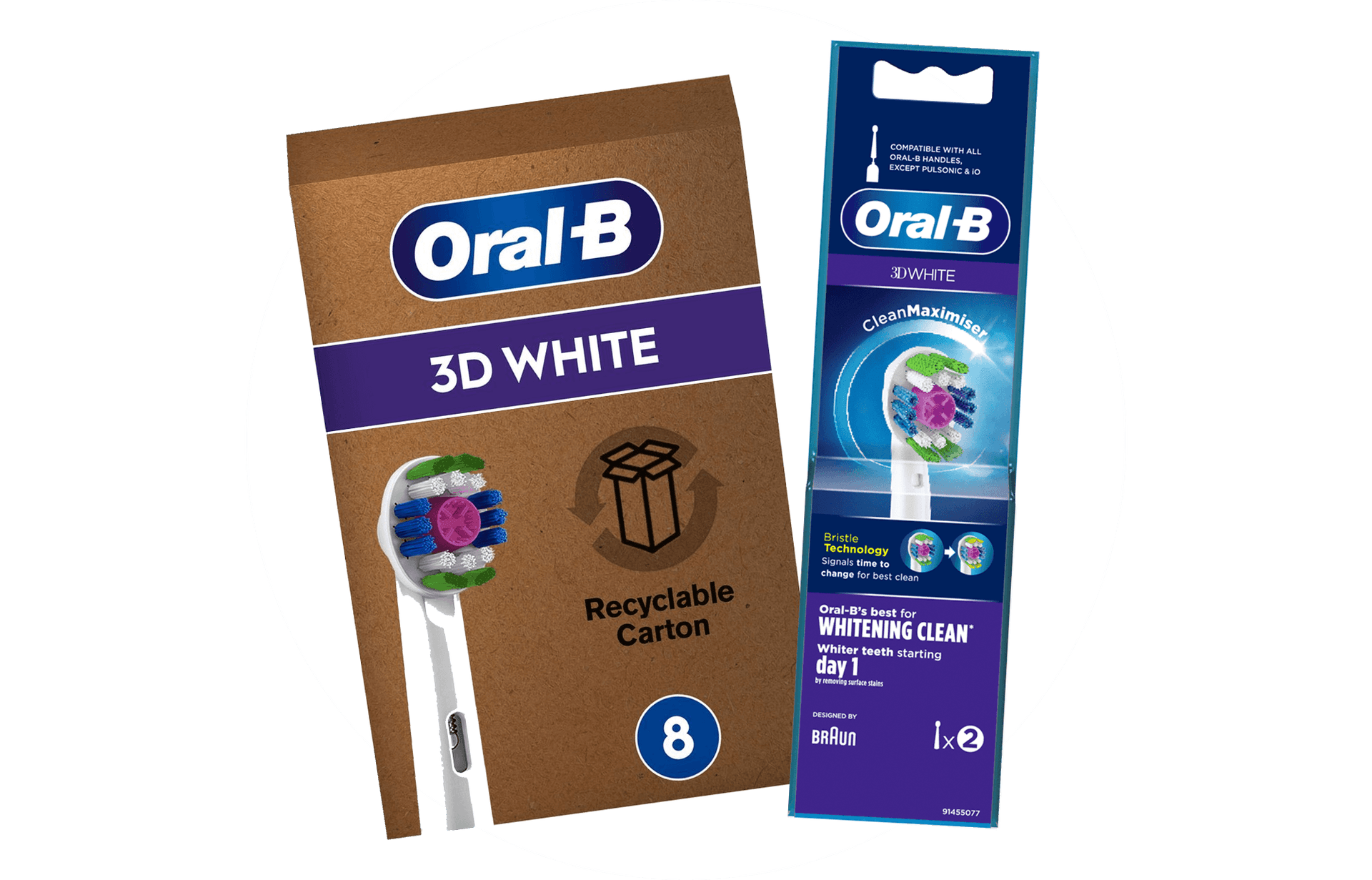 Oral B 3D White opzetborstels in de aanbieding