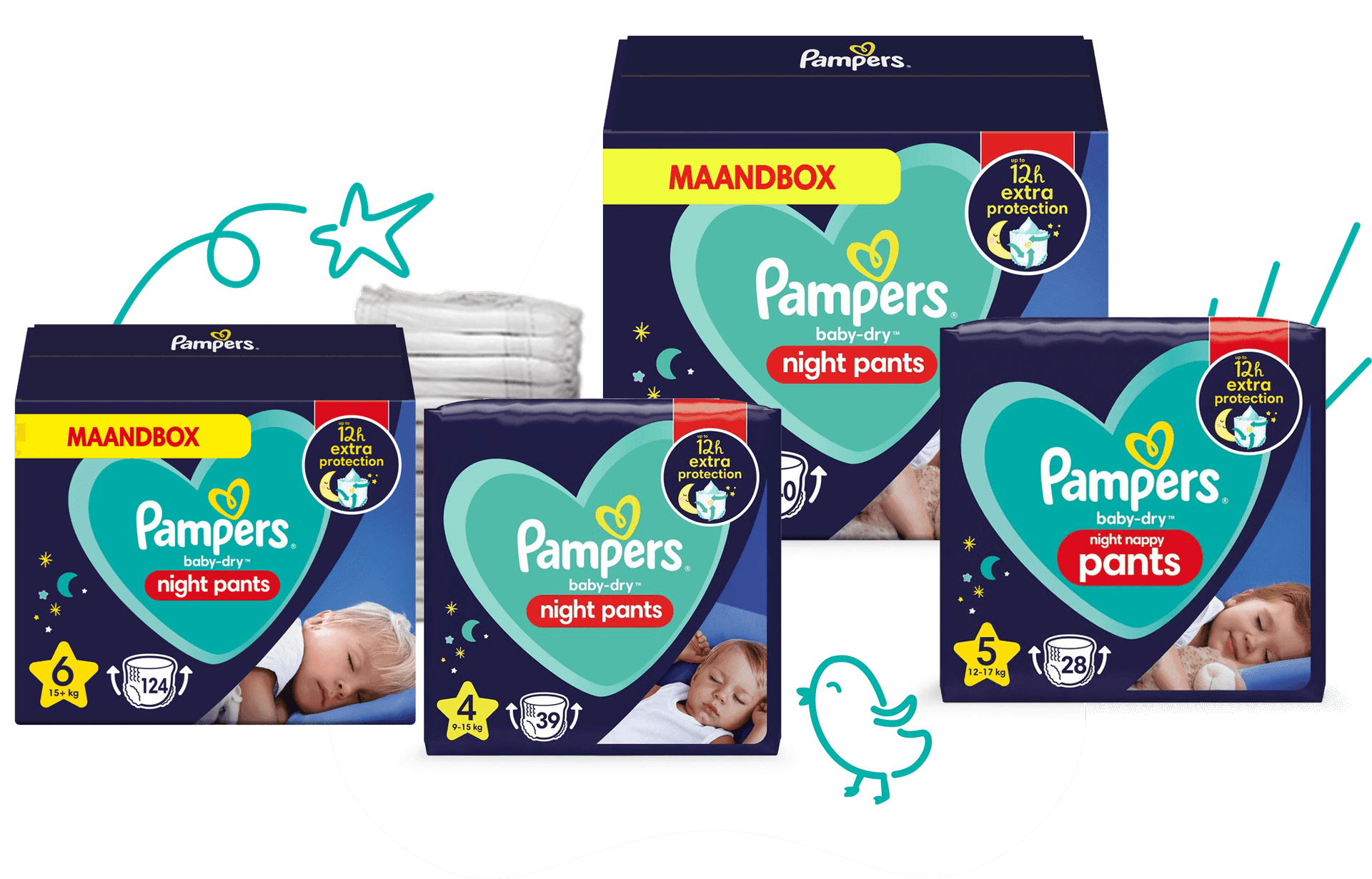 Pampers Baby Dry Nights Pants luierbroekjes